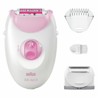 Braun Silk-épil 3 3-031 – Epilierer (Weiß/Rosa)