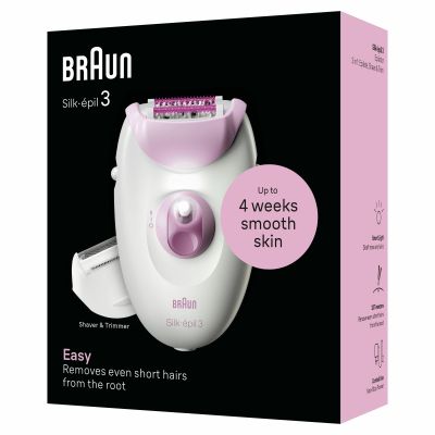 Braun Silk-épil 3 3-031 – Epilierer (Weiß/Rosa)